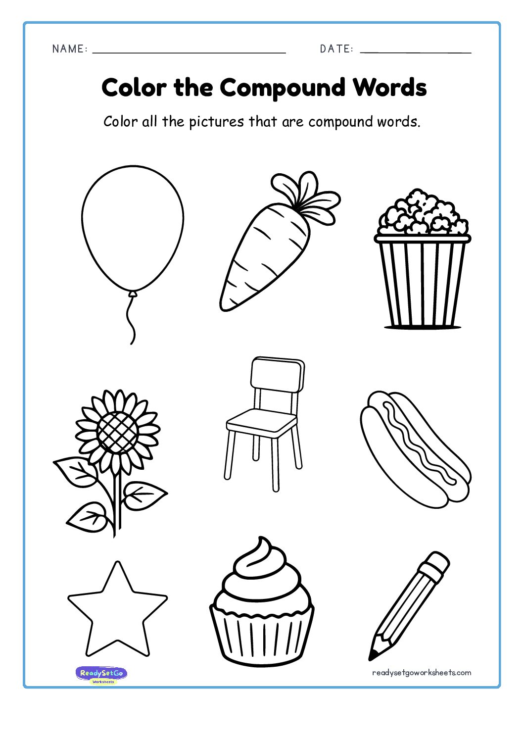Color the Compound Words